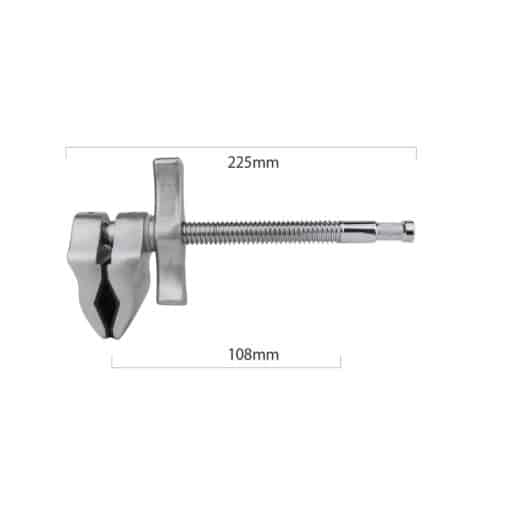 KUPO 4" SUPER VISER CLAMP - END JAW with 16mm spigots