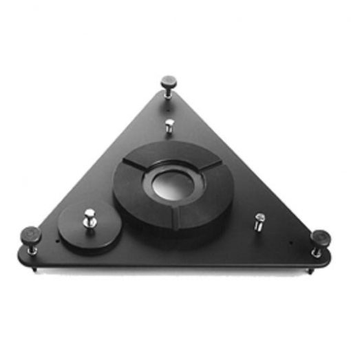 Cardellini Low-Hat (LH), Black anodized,triangular aluminum plate with Mitchel mount.