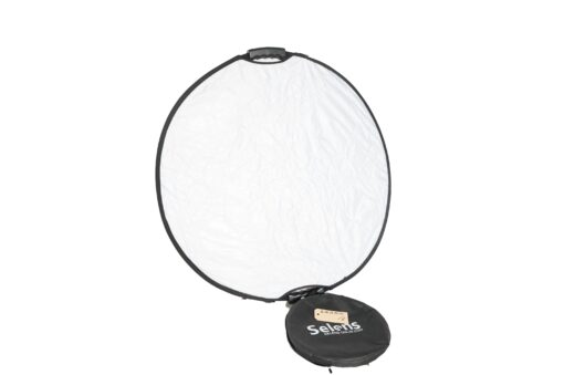 Folding reflector Ø 60 cm, round light reflector gold/white - Image 2